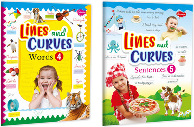 Beginners Complete Writing Course Set Of 2 Books Part 2 | Lines And Curves Words-4, Sentences-5(Paperback, Manoj)