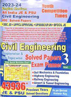SSC Je Civil Engineering Sol. Papers Vol-3 (E) 43936+ Edition 2023-24(BOOK, Youth Competition Times)