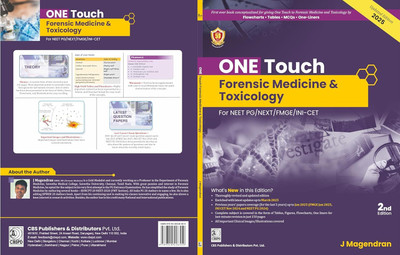 One Touch Forensic Medicine & Toxicology For NEET PG/NEXT/FMGE/INI-CET 2ED (PB 2025(Paperback, J Magendran)