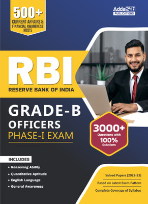 RBI Grade -B Officers Phase -I Exam Book With Latest Exam Pattern| Solved Papers 2022-23|500+ Current Affairs & Financial Awaress MCQ's (English Printed Edition) By Adda 247 Publications(Paperback, Adda247 Publications)