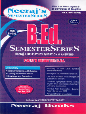 B.Ed - 4th SEMESTER - Compulsory| Self Study Question And Answers - All In One|As Per New CBCS Syllabus Of All Universities Of Bangalore|(Paperback, Team Of Expert Faculty)