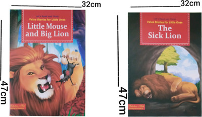 Book Combo Set Of 2 Books -Let's Read And Think Value Stories Little Ones The Sick Lion + Little Mouse And Big Lion(Paperback, Kamlesh Mohindra)