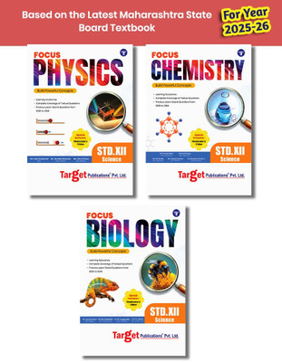 Std 12th Physics, Chemistry And Biology Book | Focus Notes | Science | Maharashtra State Board | 3 Books(Paperback, Target Publications)