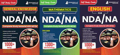 Combo Pack For NDA/NA Entrance Exam Preparation - Maths, General Knowledge, English | Complete Set For Defence Exam Preparation With Theory & MCQs(Paperback, Others, EduGorilla Prep Experts) Combo Pack For NDA/NA Entrance Exam Preparation - Maths, General Knowledge, English | Complete Set For Defence Exam Preparation With Theory & MCQs(Paperback, Others, EduGorilla Prep Experts)