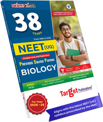 38 Years NEET Biology Chapterwise Previous Year Solved Question Paper Book (PSP) For NEET Exam 2026 | As Per Latest Syllabus Prescribed By NMC(Paperback, Target Publications)