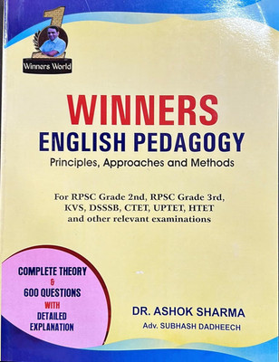 Winners English Pedagogy - Principles, Approaches & Methods | Complete Theory & 750+ PYQ's With Detailed Explanation By Dr. Ashok Sharma(Paperback, Dr. Ashok Sharma) Winners English Pedagogy - Principles, Approaches & Methods | Complete Theory & 750+ PYQ's With Detailed Explanation By Dr. Ashok Sharma(Paperback, Dr. Ashok Sharma)