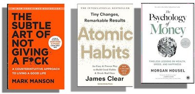 AnushkaBooks Combo ;- The Subtle Art Of Not Giving A F** & Atomic Habit & The Psychology Of Money ( English, Pack 3)(Paperback, Mark Manson, Jemes clear)