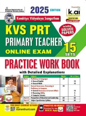 KVS PRT Primary Teacher Online Exam Practice Work Book Including Solved Papers 2025 Edition (English Medium) |(Paperback, Kiran)