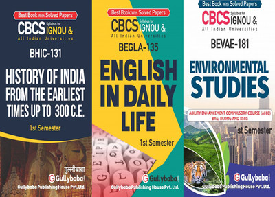 BHIC-131 History Of India From The Earliest Times Up To 300 CE BEGLA-135 English In Daily Life BEVAE-181 Environmental Studies(Paperback, GPHExpert)