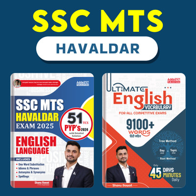 SSC MTS Havaldar Exam 2025 English Language Book With 51 Previous Year Papers 2024 With Detailed Solutions & Ultimate English Vocabulary (Set Of 2) (Printed Edition) By Shanu Sir(Paperback, Shanu Rawat) SSC MTS Havaldar Exam 2025 English Language Book With 51 Previous Year Papers 2024 With Detailed Solutions & Ultimate English Vocabulary (Set Of 2) (Printed Edition) By Shanu Sir(Paperback, Shanu Rawat)