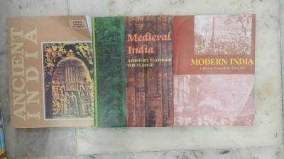 Combo Of Old Ncert - Ancient India , Medieval India , Modern India - Class 11 & 12(Paperback, atish Chandra, Ram Sharan, Bipin Chandra)