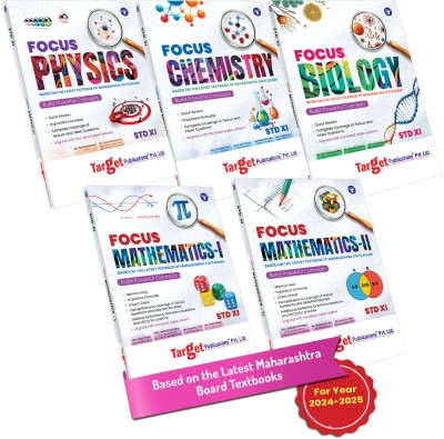 Std 11 PCMB Books | Focus Notes | Physics, Chemistry, Maths I & II And Biology | Maharashtra State Board | Pack Of 5 Books(Paperback, Target Publications)