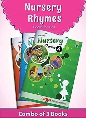 Nurture English Popular Nursery Rhymes Books For Kids | 3 To 7 Year Old Babies | Short Poems With Colourful Pictures For Preschool And Kindergarten Children | Set Of 3 Books With LKG And UKG Rhymes(Paperback, Content Team at Target Publications)
