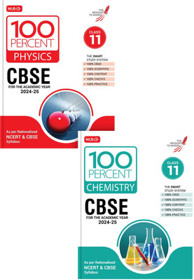 MTG 100 Percent Physics & Chemistry For Class 11 CBSE Board Exam 2024-25 (Set Of 2 Books) | Self-Evaluation Test, Theory, & Practical Available All In One Book | As Per Rationalised NCERT & CBSE Syllabus(Paperback, MTG Editorial Board)