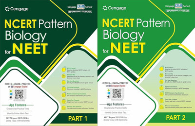 Cengage - NCERT Pattern Biology For NEET - Vol 1 & 2 - Set Of 2 Books - With PYQs, Mock Tests & QR Digital Resorces - For 2025 Exams(Paperback, cenegage)