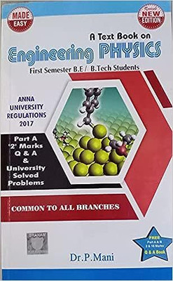 A Text Book On Engineering Physics 1st Sem B.e./b.tech 15th Edition 2018(Paperback, DR.P.MANI)
