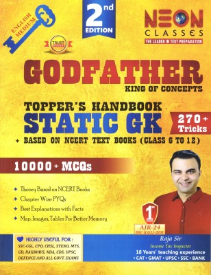 Godfather King Of Concepts Topper's Handbook | Statistic GK - Second Edition (English Medum) | 270+Tricks - 10000+MCQs - Based On NCERT Text Books (Class 6 To 12)(Paperback, Raja Sir Incom Tax Inspector) Godfather King Of Concepts Topper's Handbook | Statistic GK - Second Edition (English Medum) | 270+Tricks - 10000+MCQs - Based On NCERT Text Books (Class 6 To 12)(Paperback, Raja Sir Incom Tax Inspector)