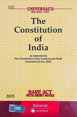 The Constitution Of India Bare Act With Short Notes(Paperback, Universal's)