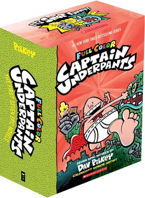 Captain Underpants Full Color Edition Box Of 7 Books(Paperback, Dav pilkey)