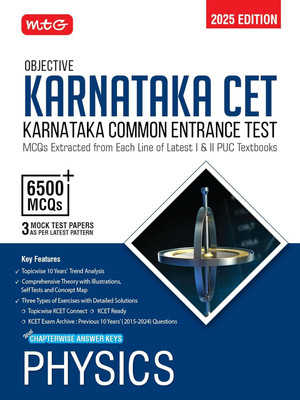 MTG Objective Karnataka CET Physics Book For 2025 KCET Exam | KCET Topicwise Comprehensive Theory With 10 Previous Years Solved Question Papers & 6500+ MCQs | KCET PYQs Question Bank (English, Paperback, MTG Editorial Board)(Paperback, MTG Editorial Board)