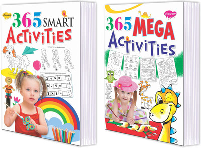 Best For Kids Set Of 2 Activity Books | 365 Smart Activity And 365 Mega Activity(Paperback, Manoj)