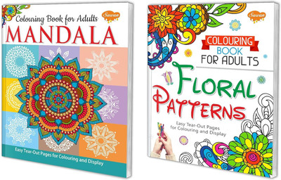 Colouring Book For Adults- Mandala And Floral Patterns | Pack Of 2 Books(Paperback, Sawan)