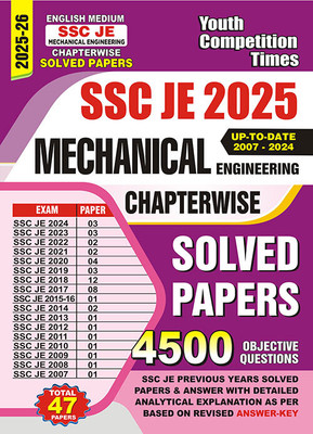 2025-26 SSC JE Mechanical Engineering Solved Papers 656 995 E(Paperback, YCT EXPERT TEAM)