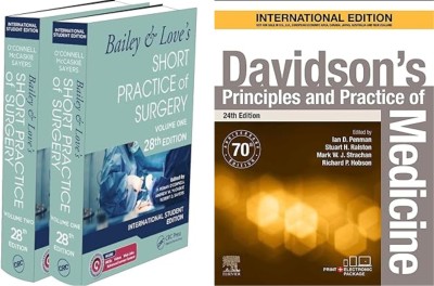 Bailey & Love's Short Practice Of Surgery 28th Edition International Student's Edition (Set Volume 1 & 2) + Davidson's Principles And Practice Of Medicine, International Edition, 24e [set Of 2 Books](Paperback, Stuart H. Ralston, P Ronan O'Connell)