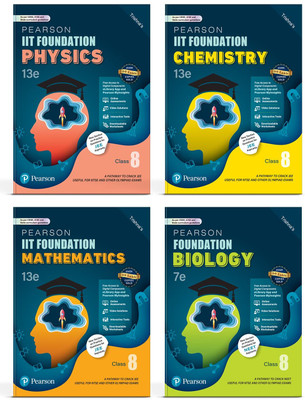 Pearson IIT Foundation' 25 Class 8 Biology Chemistry Mathematics Physics |For JEE, NTSE & Olympiad Exams |JEE Practice Questions |Free Acess To Online Assessments, Video Solutions & Interactive Tests(Paperback, Pearson Team)