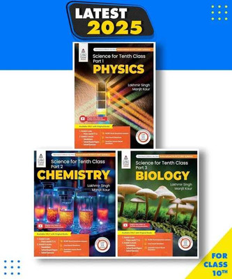 S.Chand Lakhmir Singh Science Class 10 Part 1 Physics + Part 2 Chemistry + Part 3 Biology- Set Of 3 Books(Paperback, Lakhmir Singh, Manjeet Kaur)