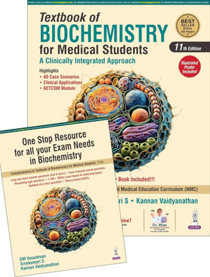 Textbook Of Biochemistry For Medical Student (Illustrated Poster) + Complimentary Book Included(Paperback, DM Vasudevan, Shreekumari s, Kannan vaidyanath)