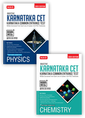 MTG Objective Karnataka CET Physics, Chemistry For 2025 KCET Exam (Set Of 2 Books) | KCET Topicwise Comprehensive Theory With 10 Previous Years Solved Question Papers | KCET PYQs Question Bank(Paperback, MTG Editorial Board)