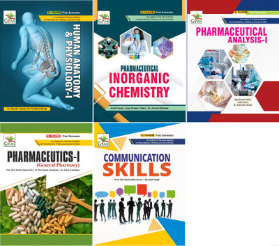 BestSellio Books | B.PHARM 1ST SEMESTER (5 IN 1) Textbook Combo Pack(Paperback, Dr Salahuddin Ansari Saurabh Singh)