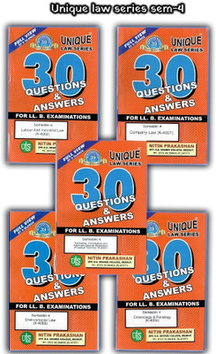 Unique Law Series 30 Q & A For LLB Examination 4th Semester COMBO ( Labour & Industrial Law, Company Law, Arbitration And Conciliation, Environmental Law, Criminology And Penology ) Edition 2023 AUTHOR: NITIN PRAKASHAN 	PUBLISHERS: NITIN PRAKASHAN(Paperback, NITIN PRAKASHAN)