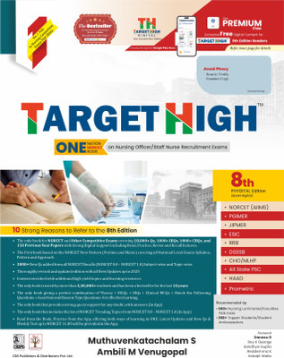 Target High NORCET Exam – One Nation One Book For Nursing Officer & Staff Nurse (8th Ed)(Paperback, Dr Muthuvenkatachalam S)