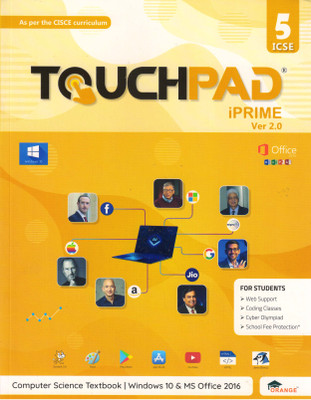Touchpad IPRIME Ver. 2.0 For ICSE Class - 5 (Computer Science Textbook | Windows 10 And Ms Office 2016)(Paperback, Partha Saha)