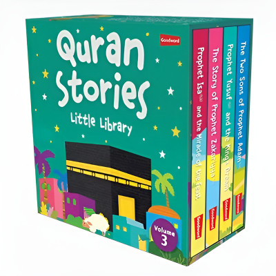 Quran Stories - Little Library - Vol.3 (4 Board Books Set)(Hardcover, Saniyasnain Khan)
