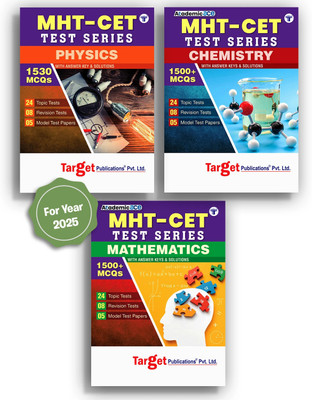 MHT CET Physics, Chemistry And Mathematics Test Series (PCM) | MCQs With Answer & Solutions For Entrance Exam 2025 | Set Of 3 Books(Paperback, Content Team At target Publications)