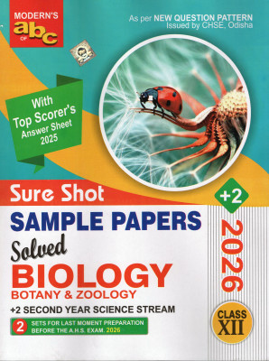 Modern’s Abc Sure Shot Sample Papers Solved Biology (Botany & Zoology) Class 12 Science | CHSE Odisha +2 Second Year 2026 Exam Guide With Top Scorer’s Answer Sheet & Last Moment Preparation Sets(Paperback, MODERN PUBLISHERS)