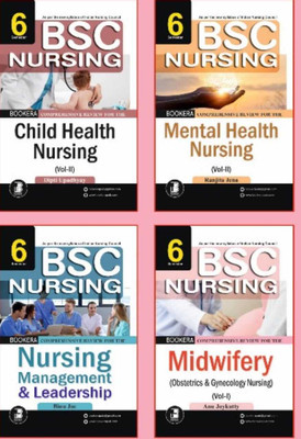Bookera Bscnursing 6th Semester Child Health Nursing(Vol-2),mental Health Nursing(Vol-2),nursing Management&Leadership,midwifeary(Vol-1) 4 Books Combo(Paperback, RENU JOE, ANU JOYKUTTY)