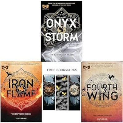 Fourth Wing + Iron Flame + Onyx Storm - Pack Of 3 Book Include Free Bookmark(Paperback, Rebecca Yarros by DIARYBHANDAR) Fourth Wing + Iron Flame + Onyx Storm - Pack Of 3 Book Include Free Bookmark(Paperback, Rebecca Yarros by DIARYBHANDAR)