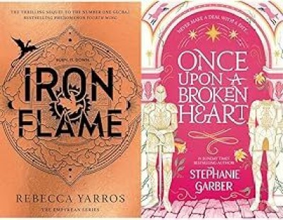 Iron Flame: THE THRILLING SEQUEL TO THE NUMBER ONE GLOBAL BESTSELLING PHENOMENON FOURTH WING (The Empyrean) & ONCE UPON A BROKEN HEART(Paperback, Combo)