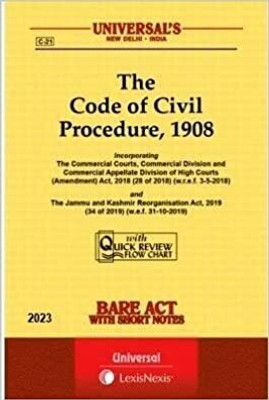 The Code Of Civil Procedure, 1908 Bare Act - Latest 2023 EDITION Universal's(Paperback, Lexis Nexis)