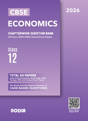 NODIA CBSE Economics Class 12 Question Bank 20 Years PYQ For 2026 Exam | Chapterwise Question Bank On New Syllabus (Including 2025 Exam Paper With Explanation)(Paperback, MCQGPT) NODIA CBSE Economics Class 12 Question Bank 20 Years PYQ For 2026 Exam | Chapterwise Question Bank On New Syllabus (Including 2025 Exam Paper With Explanation)(Paperback, MCQGPT)