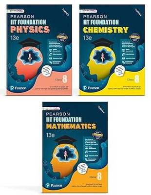 Pearson IIT Foundation' 2025 Class 8 Physics Chemistry Mathematics | For JEE, NTSE & Olympiad Exams | JEE Practice Questions | Free Access To Online Assessments, Video Solutions & Interactive Tests(Paperback, TRISHNA)