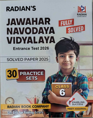Jawahar Navodaya Vidyalaya JNV Practice Set With Latest Solved Paper Entrance Exam 2026 Book For Class 6 English Medium New Edition(Paperback, Radians)