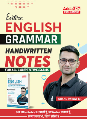 Entire English Grammar Handwritten Notes Book For SSC , Railways, Bank, Teaching, All State & Other Competitive Exams (Printed Edition) By Adda247(Paperback, Shanu Rawat Sir)