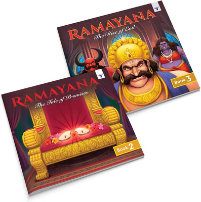 Ramayana For Kids - Tale Of Promises & Rise Of Evil| Illustrated Children Story Books | Mythology Tales | Bedtime Stories For Kids | Combo Of 2 Books(Paperback, Abhimanyu Nikam)