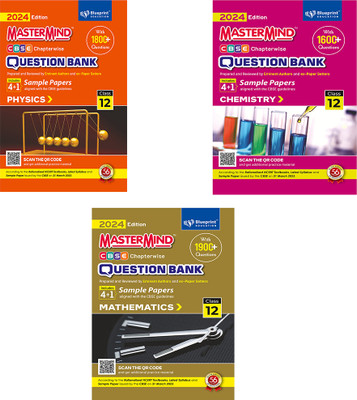Physics, Chemistry, Maths (3 Books Combo) CBSE Question Bank Class 12 With CBSE Sample Paper For 2024 Exams By Master Mind(Paperback, Blueprint Editorial Board)