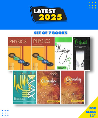 Ncert Class 12 Book Pcbe Set 7 Physics Part 1,2 Chemistry Part 1,2 Biology, Flamingo Vistas Paperback, NCERT|New Latest Edition For 2025-2026(Paperback, NCERT)